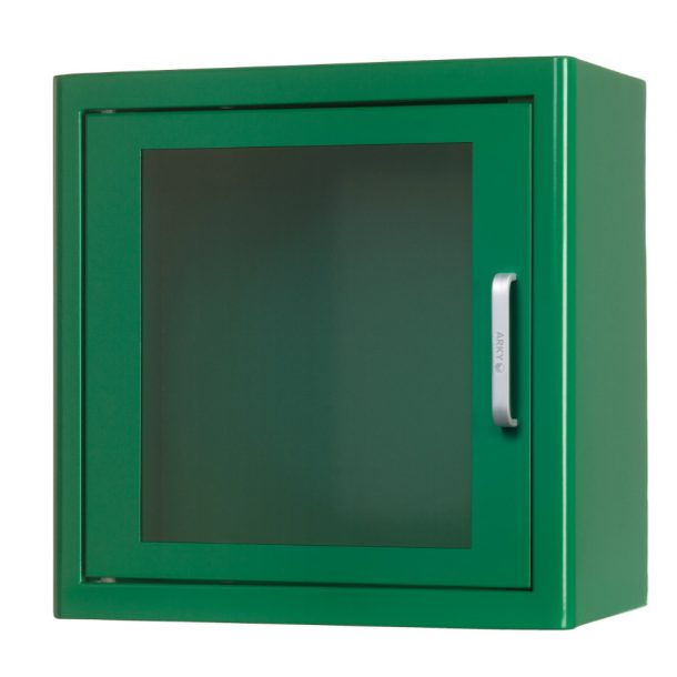 skrinka pre AED s alarmom - zelená
